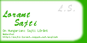 lorant sajti business card
