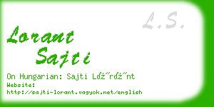 lorant sajti business card